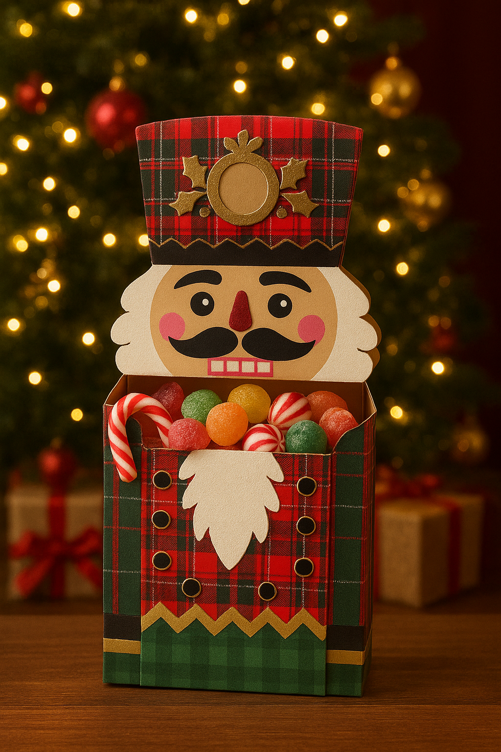 Nutcracker Door Hanger Treat Box - Holiday Gift Holder