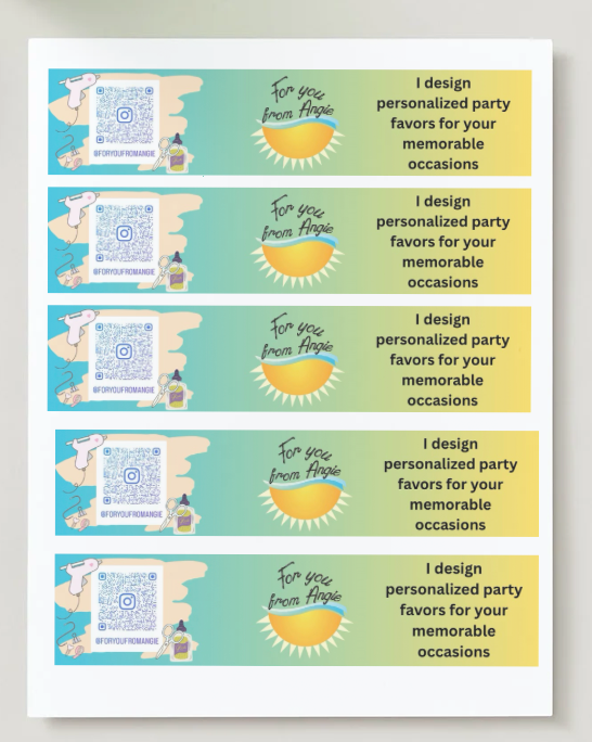 Customizable Water Bottle Label