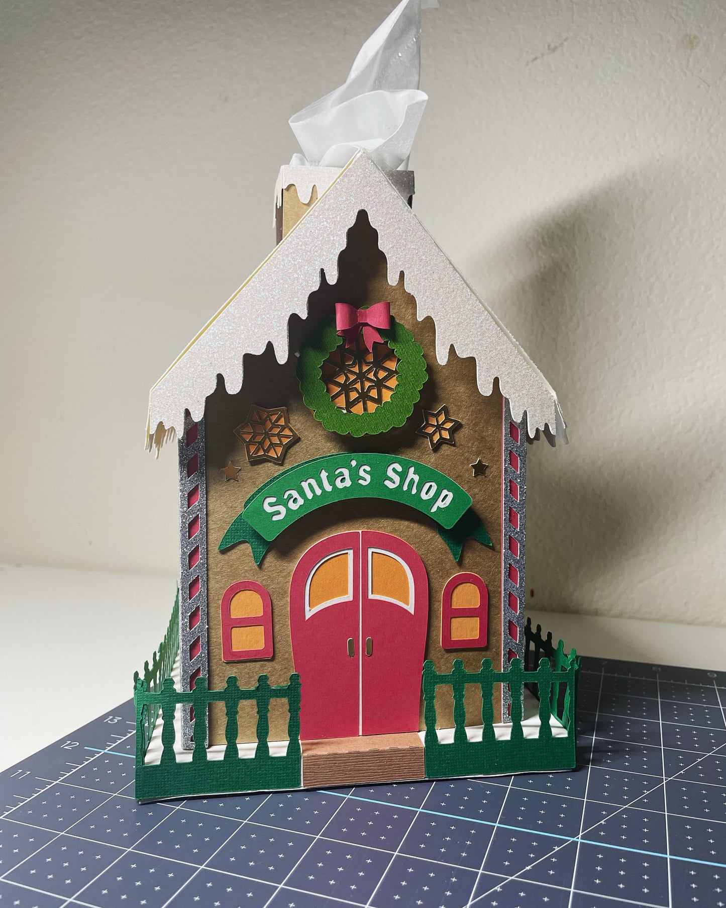 Santa's Shop Tissue Box