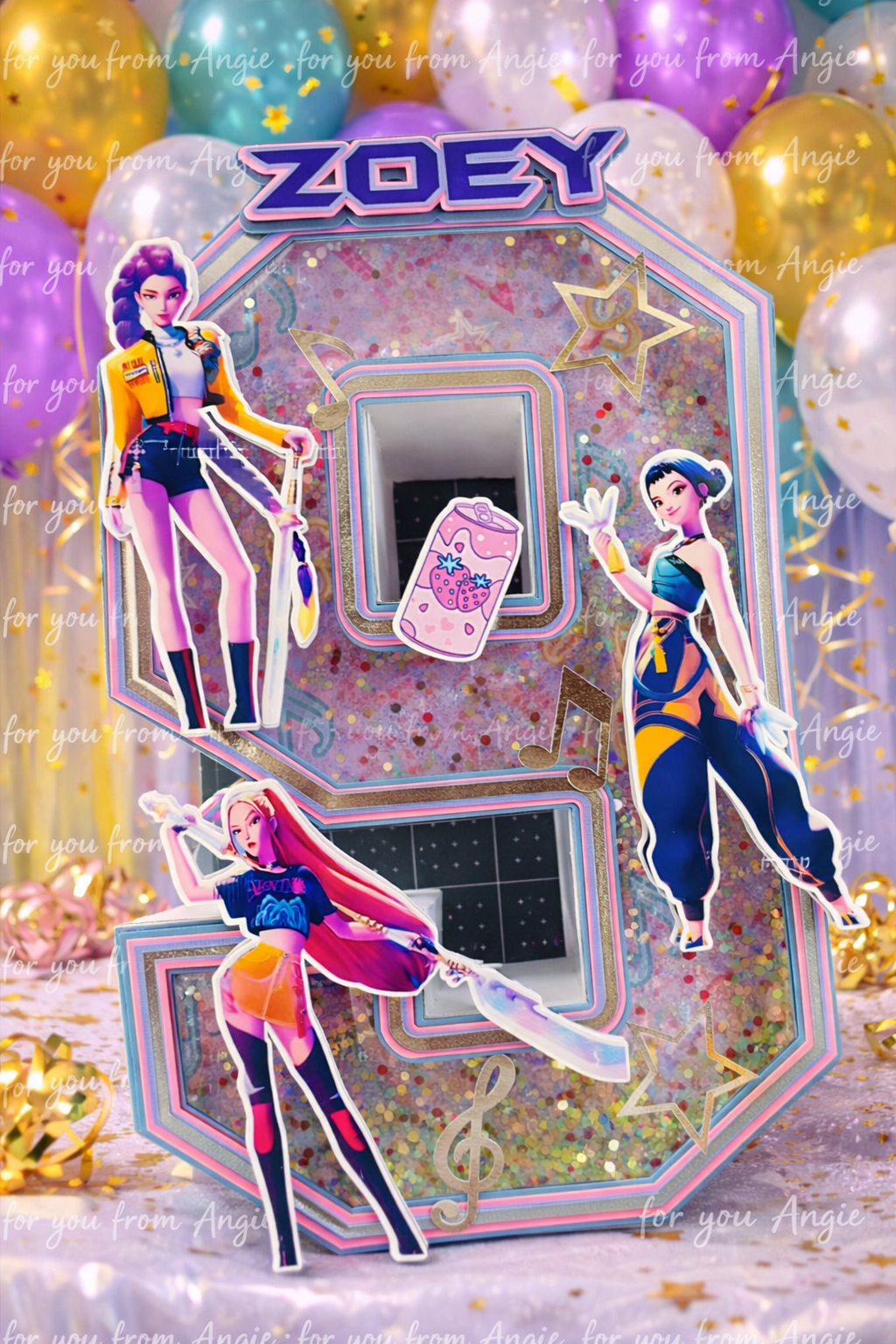 KPop Themed Number Centerpiece