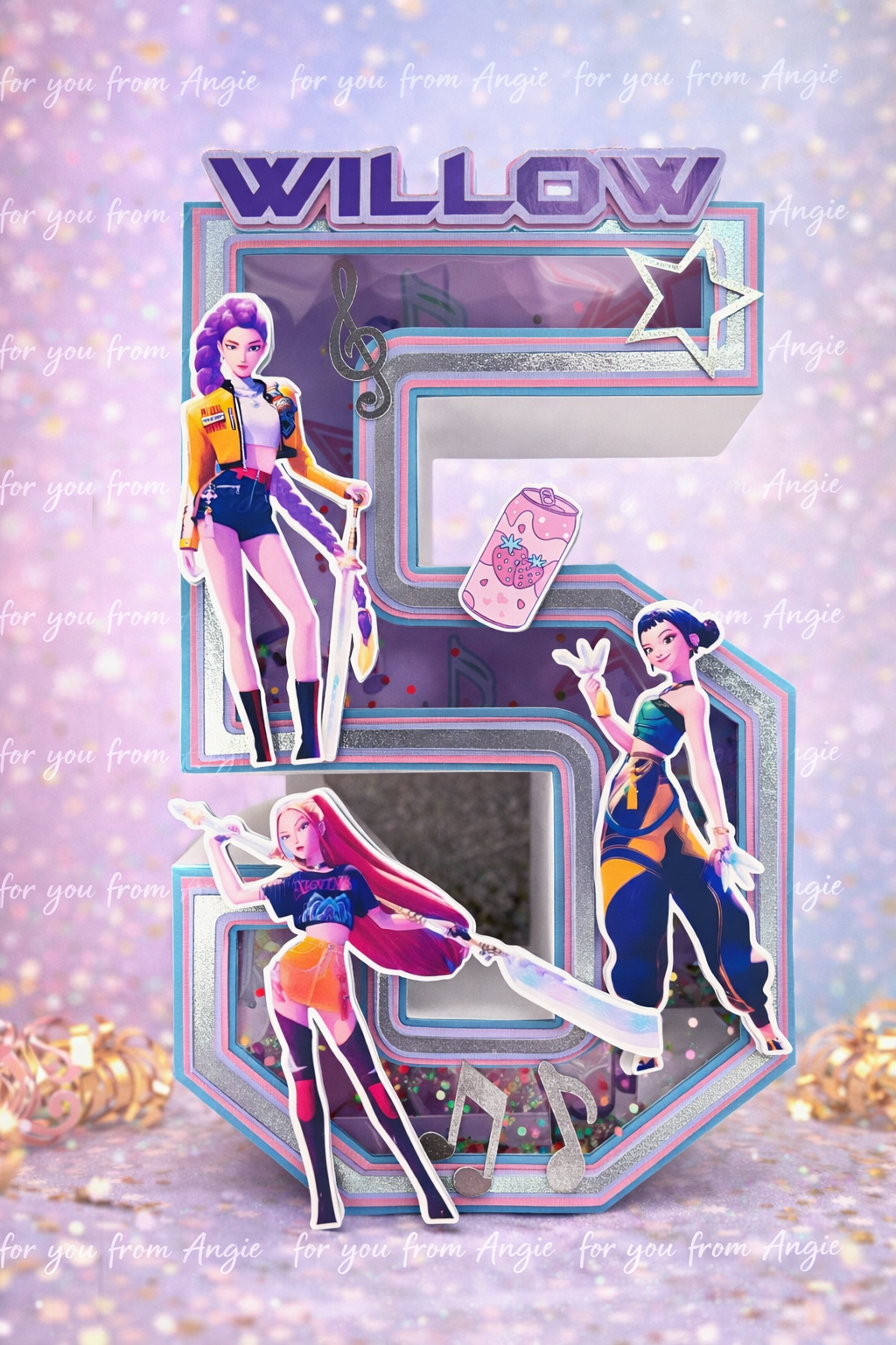 KPop Themed Number Centerpiece