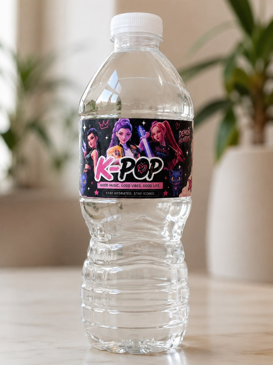 Kpop Water Bottle Label