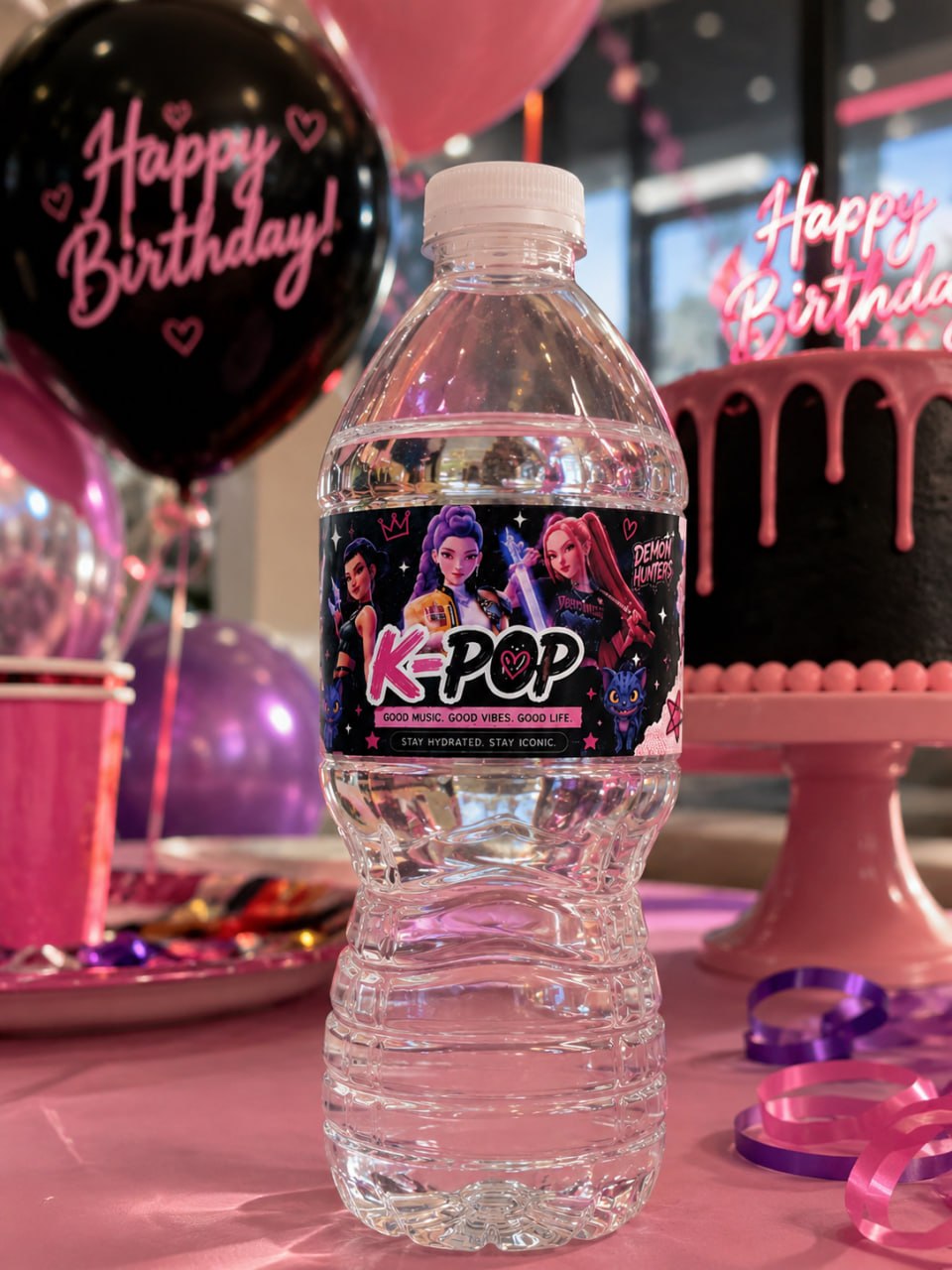 Kpop Water Bottle Label