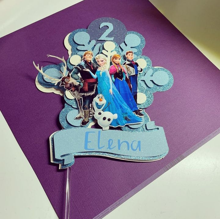 Frozen cake topper