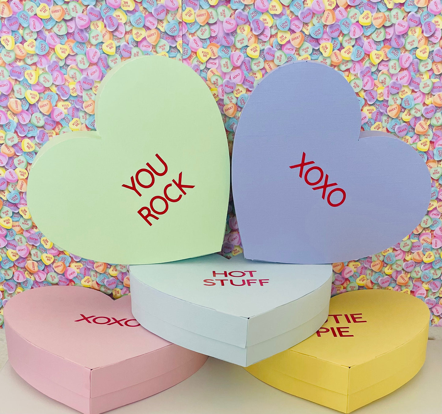 Valentine heart treat boxes